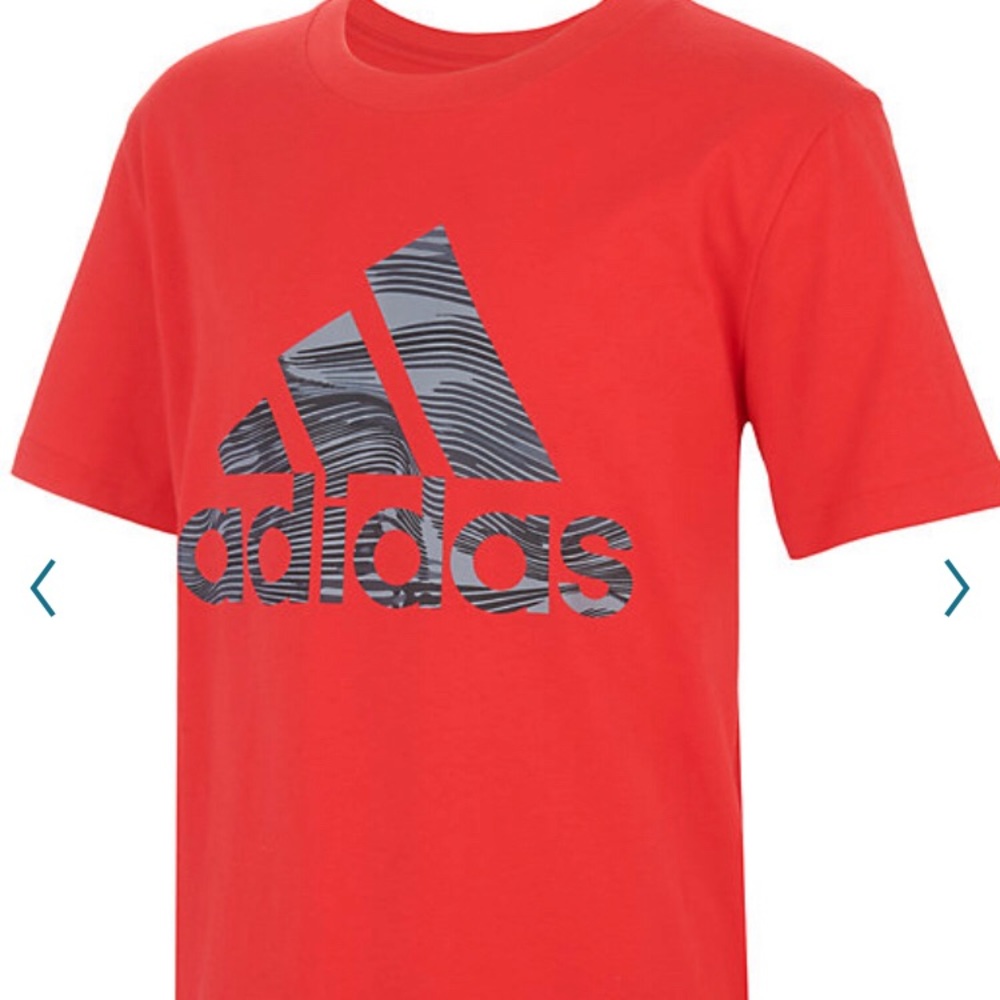 Big Boys XL Adidas Red Camo Sports Tee
